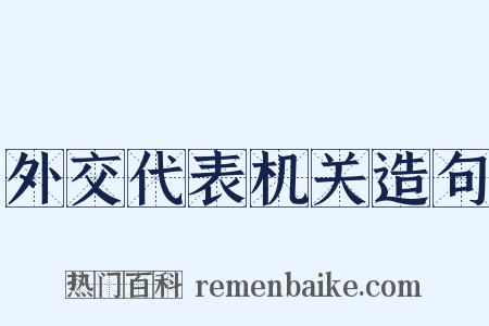 外交代表机关造句是什么意思的图片